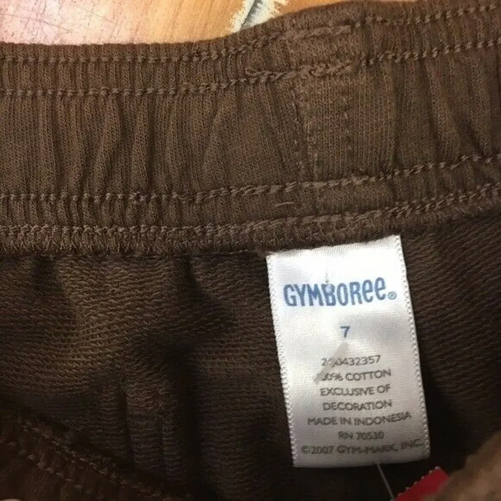 Gymboree Boys Pants Size 7‎ Brown Knit Capris Cropped Capri NEW